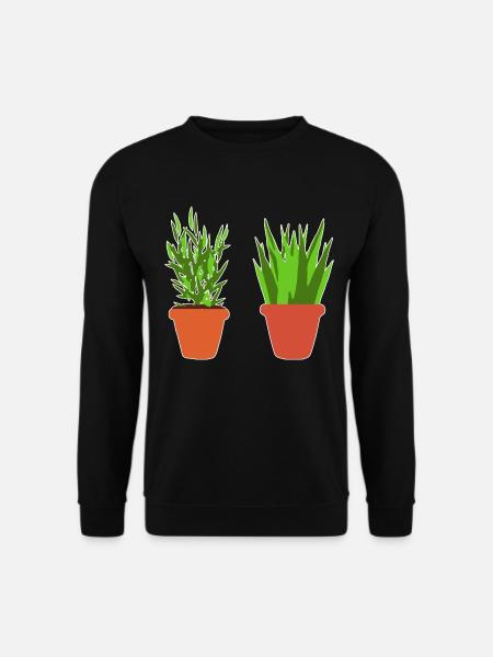 Topfpflanzen - Unisex Pullover - Schwarz