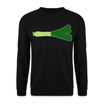 Lauch Porreegemüse - Unisex Pullover - Schwarz - Vorne - Alina (178cm) & Michal (187cm)