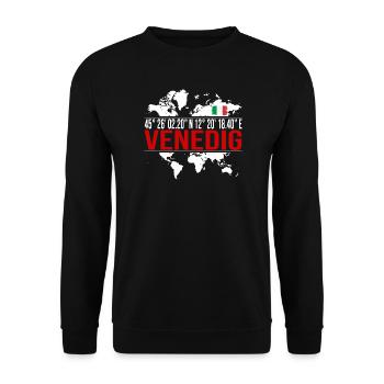 Venedig - Unisex Pullover - Schwarz - Vorne - Alina (178cm) & Michal (187cm)