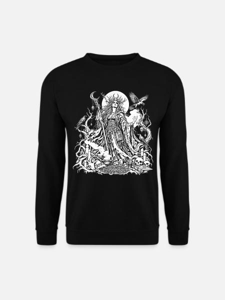 Hexe im Mondschein – Dunkle Magie - Unisex Pullover - Schwarz