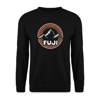 Wandern Fuji - Unisex Pullover - Schwarz - Vorne - Alina (178cm) & Michal (187cm)
