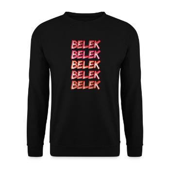 Geschenk für Belek - Unisex Pullover - Schwarz - Vorne - Alina (178cm) & Michal (187cm)