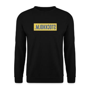 Schweden Stockholm Geschenkidee  - Unisex Pullover - Schwarz - Vorne - Alina (178cm) & Michal (187cm)