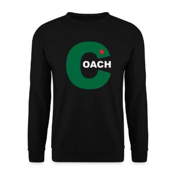 Grünes C mit Stern und OACH - Unisex Pullover - Schwarz - Vorne - Alina (178cm) & Michal (187cm)