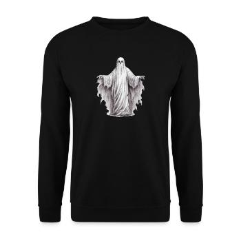 Spuken bis zum Morgengrauen heute Nacht gehört mir - Unisex Pullover - Schwarz - Vorne - Alina (178cm) & Michal (187cm)
