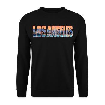 Los-Angeles-33cm - Unisex Pullover - Schwarz - Vorne - Alina (178cm) & Michal (187cm)