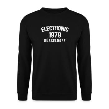 Elektronisch 1979 Düsseldorf - Unisex Pullover - Schwarz - Vorne - Alina (178cm) & Michal (187cm)