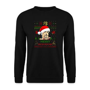 Fröhliche Archimedmas - Unisex Pullover - Schwarz - Vorne - Alina (178cm) & Michal (187cm)