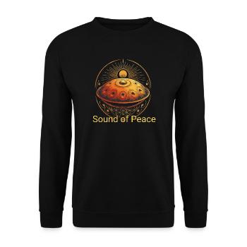 Handpan - Sound of Peace spirituell Esoterik Yoga - Unisex Pullover - Schwarz - Vorne - Alina (178cm) & Michal (187cm)