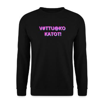 V#TTU@KO Neon-Glitch auf Dächern - Unisex Pullover - Schwarz - Vorne - Alina (178cm) & Michal (187cm)
