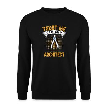 Architektenstiftung - Unisex Pullover - Schwarz - Vorne - Alina (178cm) & Michal (187cm)