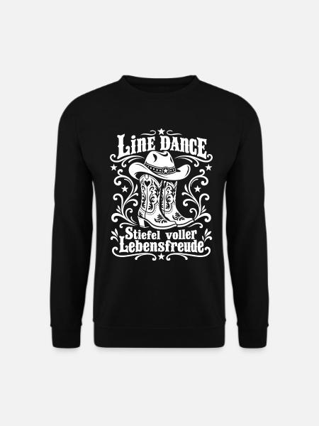 Cowboy Boots Line Dance - Unisex Pullover - Schwarz