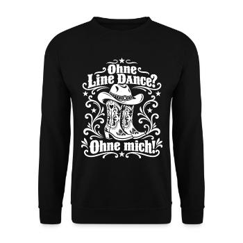 Ohne Line Dance Ohne mich - Unisex Pullover - Schwarz - Vorne - Alina (178cm) & Michal (187cm)