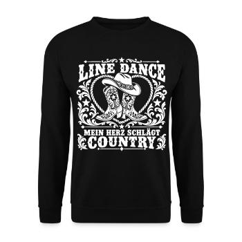 Cowboy Boots Country - Unisex Pullover - Schwarz - Vorne - Alina (178cm) & Michal (187cm)