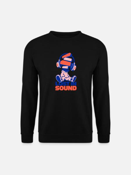 Lost in Sound Bücherkopf - Unisex Pullover - Schwarz