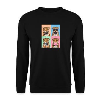 Jaguare Jaguar - Unisex Pullover - Schwarz - Vorne - Alina (178cm) & Michal (187cm)