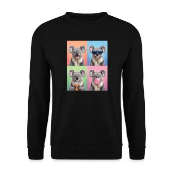 Koalas Koala - Unisex Pullover - Schwarz - Vorne - Alina (178cm) & Michal (187cm)