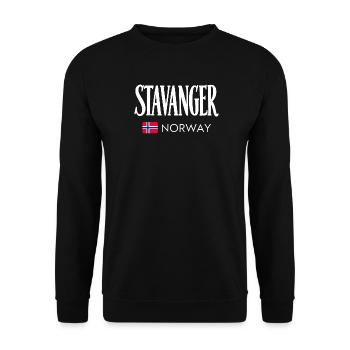 Stavanger - Norway - Norge - Norwegen - Skandinavi - Unisex Pullover - Schwarz - Vorne - Alina (178cm) & Michal (187cm)