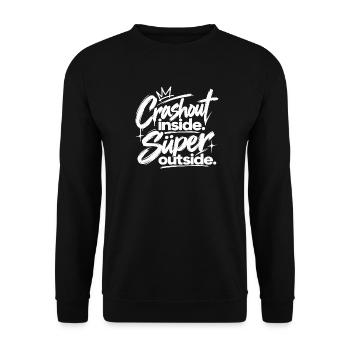 Urban Graffiti Script - Unisex Pullover - Schwarz - Vorne - Alina (178cm) & Michal (187cm)