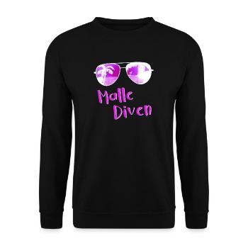 Malle Diven - Mädelsurlaub Mallorca - Unisex Pullover - Schwarz - Vorne - Alina (178cm) & Michal (187cm)