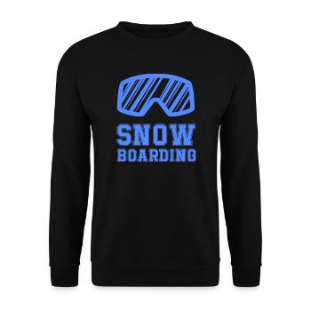 Snowboard Goggle Crest - Unisex Pullover - Schwarz - Vorne - Alina (178cm) & Michal (187cm)