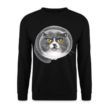 Kater Whopper - Unisex Pullover - Schwarz - Vorne - Alina (178cm) & Michal (187cm)