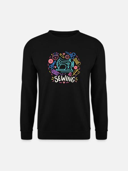 Love Sewing Machine Craft - Unisex Pullover - Schwarz