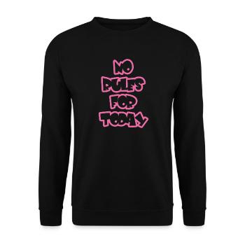 No Rules For Today  - Unisex Pullover - Schwarz - Vorne - Alina (178cm) & Michal (187cm)