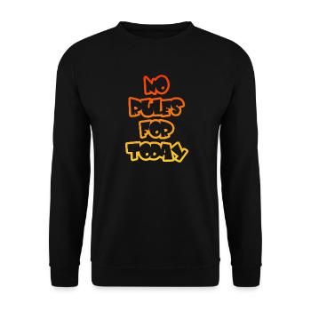 No Rules For Today Graffiti - Unisex Pullover - Schwarz - Vorne - Alina (178cm) & Michal (187cm)
