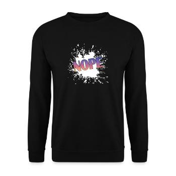 NOPE  - Unisex Pullover - Schwarz - Vorne - Alina (178cm) & Michal (187cm)