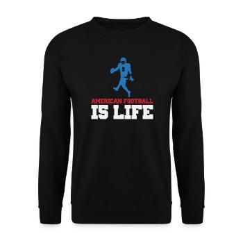 American Football ist Life Silhouette - Unisex Pullover - Schwarz - Vorne - Alina (178cm) & Michal (187cm)