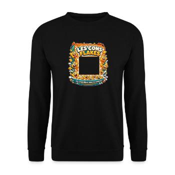 The Cons Flakes, lustiger anpassbarer Bilderrahmen - Unisex Pullover - Schwarz - Vorne - Alina (178cm) & Michal (187cm)