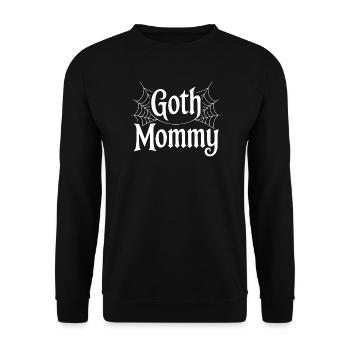 Goth-Mama-Spinnennetz-Tee - Unisex Pullover - Schwarz - Vorne - Alina (178cm) & Michal (187cm)