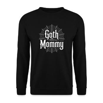 Goth-Mama-Spinnennetz - Unisex Pullover - Schwarz - Vorne - Alina (178cm) & Michal (187cm)