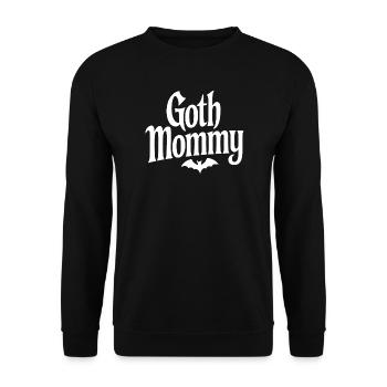 Goth Mommy Bat Tee - Unisex Pullover - Schwarz - Vorne - Alina (178cm) & Michal (187cm)