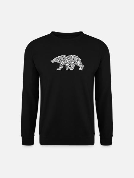 Eisbär – Frostwirbel - Unisex Pullover - Schwarz