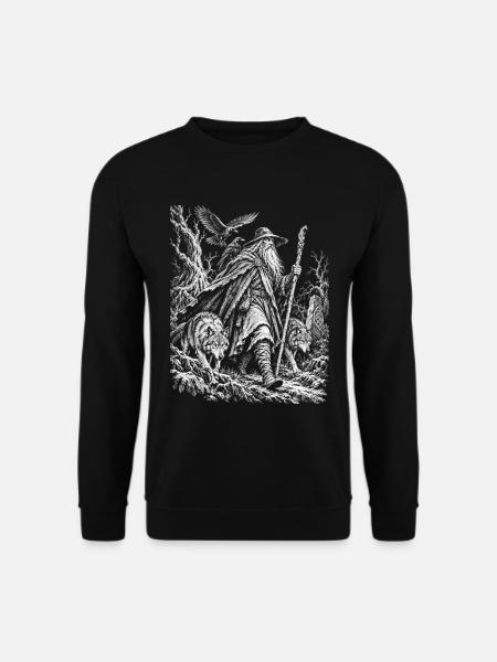 Odin – Der einsame Wanderer - Unisex Pullover - Schwarz