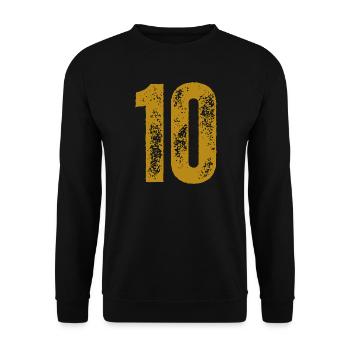 10 - Unisex Pullover - Schwarz - Vorne - Alina (178cm) & Michal (187cm)