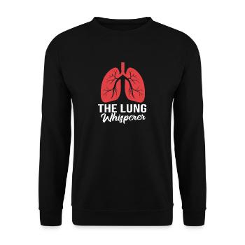 Atmen Atmung Atemwegstherapeut Sauerstoff - Unisex Pullover - Schwarz - Vorne - Alina (178cm) & Michal (187cm)