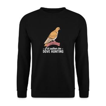 Taube Jagd Jäger Taubenjagd - Unisex Pullover - Schwarz - Vorne - Alina (178cm) & Michal (187cm)