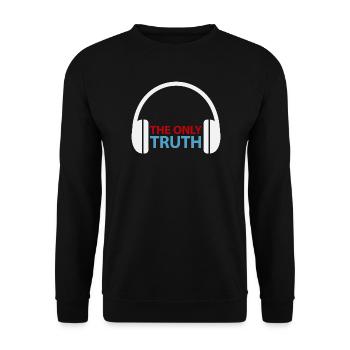 Only Truth Headphones Logo T-Shirt - Unisex Pullover - Schwarz - Vorne - Alina (178cm) & Michal (187cm)