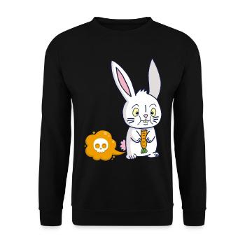 Der Karottenfurz - Unisex Pullover - Schwarz - Vorne - Alina (178cm) & Michal (187cm)
