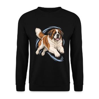 St. Bernhard - Unisex Pullover - Schwarz - Vorne - Alina (178cm) & Michal (187cm)