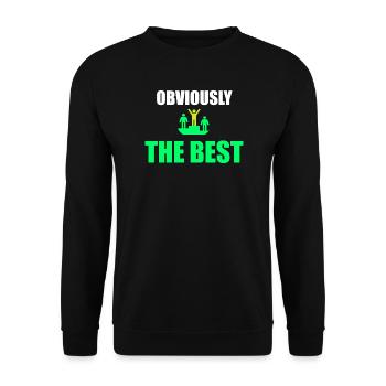 Offensichtlich das Beste - Unisex Pullover - Schwarz - Vorne - Alina (178cm) & Michal (187cm)