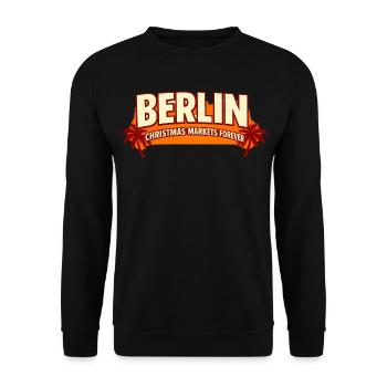 Berliner Weihnachtsmärkte Berlin Weihnachten - Unisex Pullover - Schwarz - Vorne - Alina (178cm) & Michal (187cm)