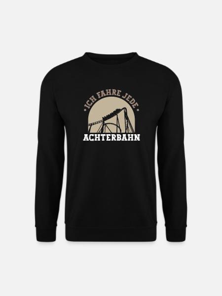 Achterbahn Silhouette - Unisex Pullover - Schwarz