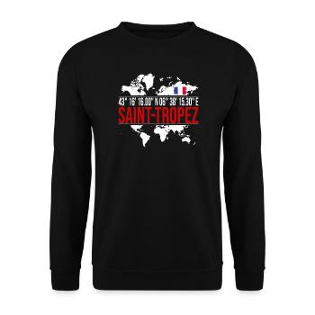Saint-Tropez - Unisex Pullover - Schwarz - Vorne - Alina (178cm) & Michal (187cm)