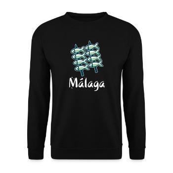 Willkommen in Malaga 8: El Espeto - Unisex Pullover - Schwarz - Vorne - Alina (178cm) & Michal (187cm)