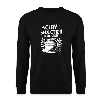 Pottery Artists Clay Seduction Progress Pottery - Unisex Pullover - Schwarz - Vorne - Alina (178cm) & Michal (187cm)