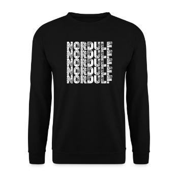 Geschenk Nordulf - Unisex Pullover - Schwarz - Vorne - Alina (178cm) & Michal (187cm)